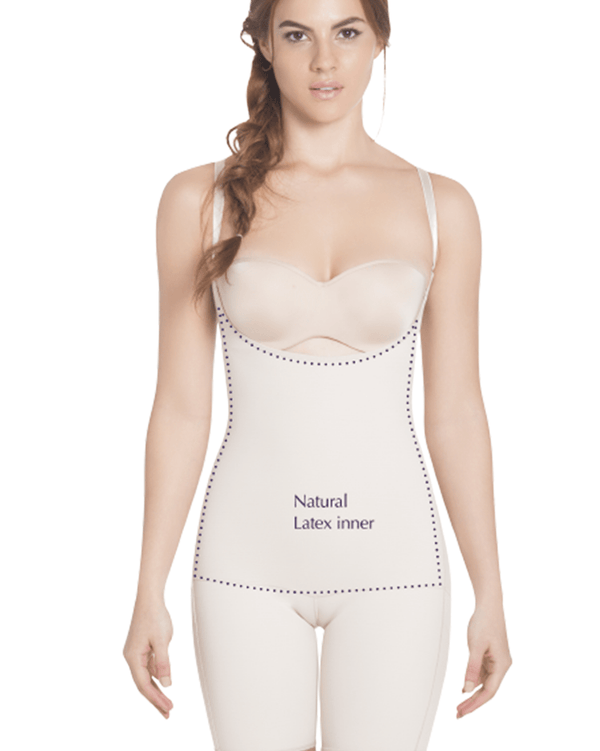 Siluet Slimming Braless Mid-Thigh Body Shaper with Latex