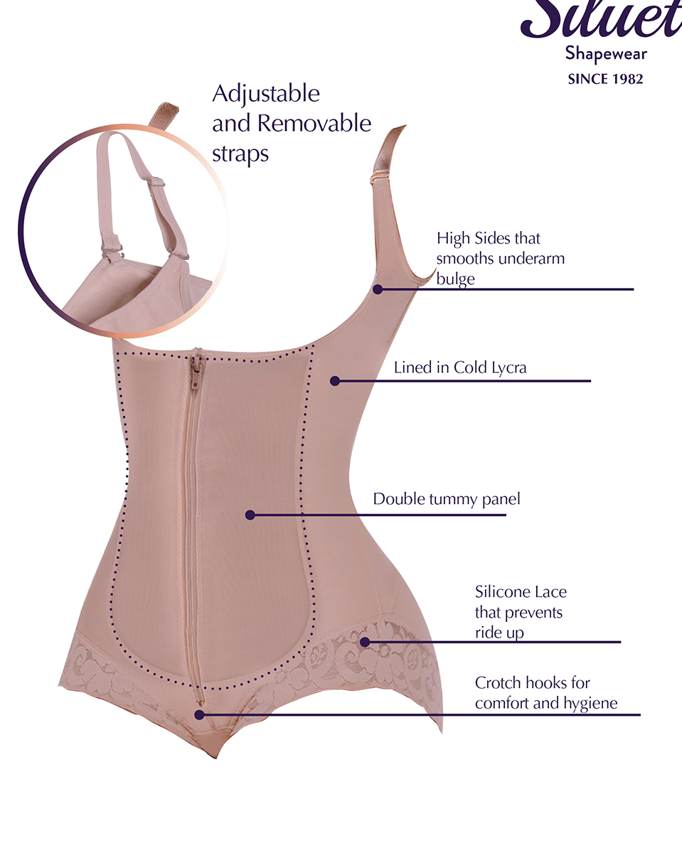 Siluet Tummy Control Shapewear with Adjustable and Removable Straps